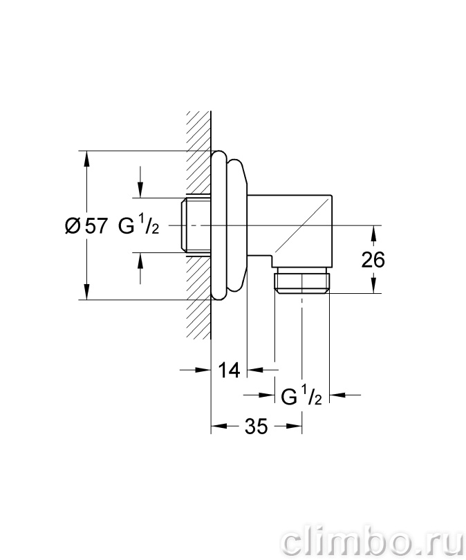 Подключение для душевого шланга GROHE Sinfonia, 28973000 — фото товара