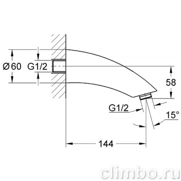 Душевой кронштейн GROHE Movario 144 мм, 28529000 — фото товара