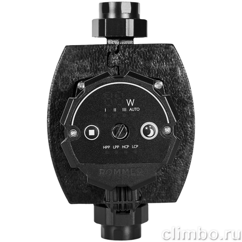 Частотный циркуляционный насос ROMMER PROFI EVO 25/40-180 с гайками и теплоизоляцией — фото, детали конструкции