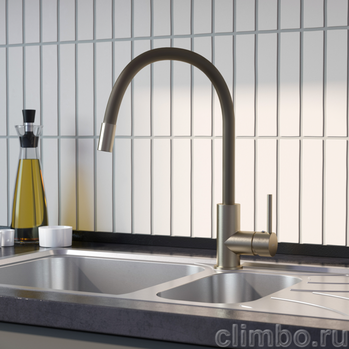 Смеситель для кухни, Kitchen 360, сатин, IDDIS — фото товара