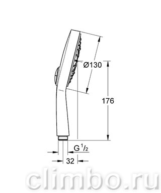 Ручной душ GROHE Power&Soul Cosmopolitan 130 (4 режима), 27663000 — фото товара