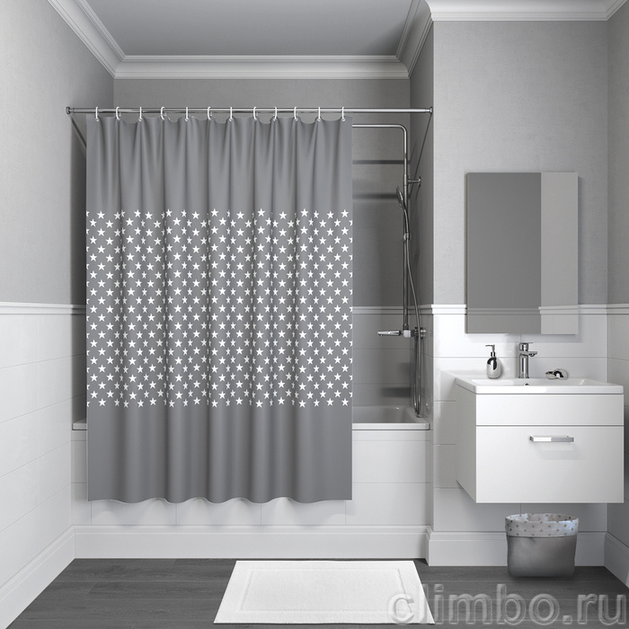 Штора для ванной комнаты, 200*240см, полиэстер, B44P224i11, IDDIS — фото товара