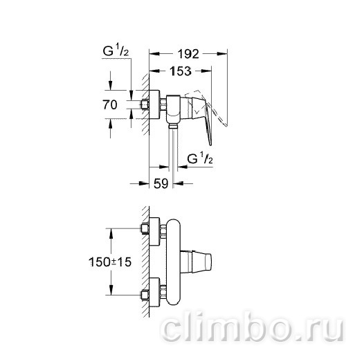 Смеситель для душа GROHE Eurosmart Cosmopolitan, 32837000 — фото товара