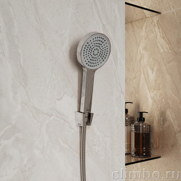 Лейка для душа, 1F, хром глянцевый, Эссеншл (Essential), Milardo, ESS1F10M18 — фото, детали конструкции