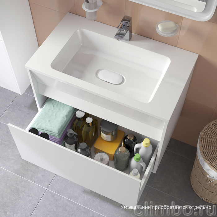Тумба подвесная с ящиком, белая, 80 см, Esper, IDDIS, ESP80W0i95. — фото товара