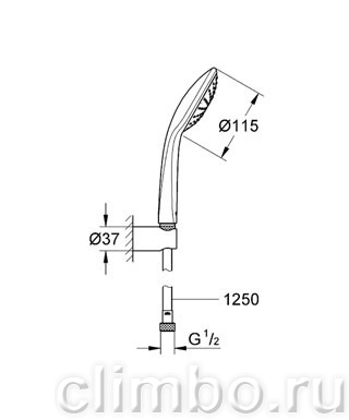 Душевой набор GROHE Euphoria 1 режим, 27354000 — фото товара