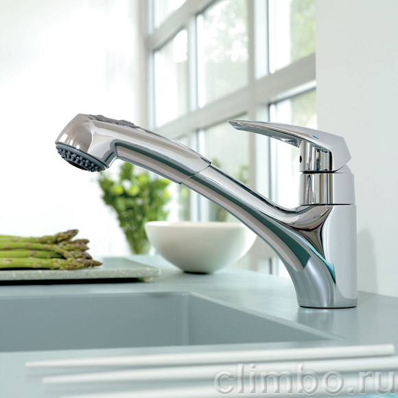 Смеситель для кухни GROHE Eurodisc с выдвижным изливом, 32257001 — фото товара