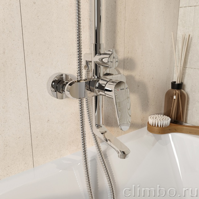 Смеситель с верхним душем и изливом, Optima Home, IDDIS — фото товара