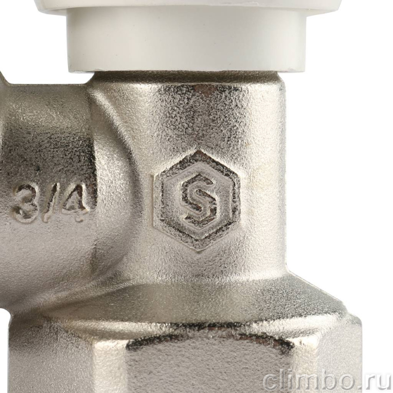 STOUT SVR Клапан ручной терморегулирующий, угловой 3/4" — фото товара