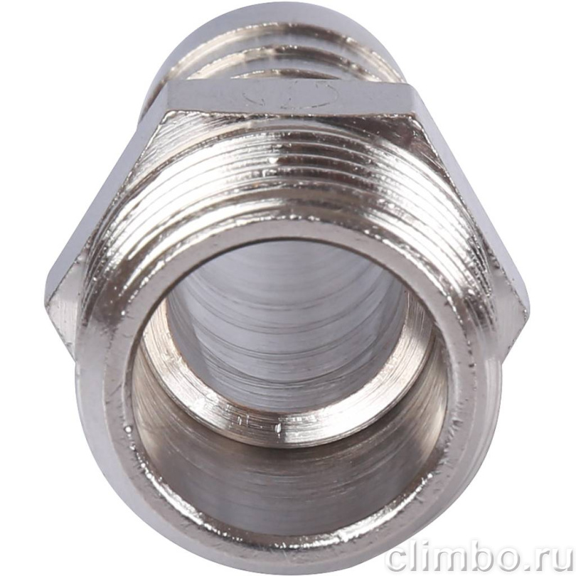 STOUT Штуцер НР никелированный 1/2"x16 — фото товара