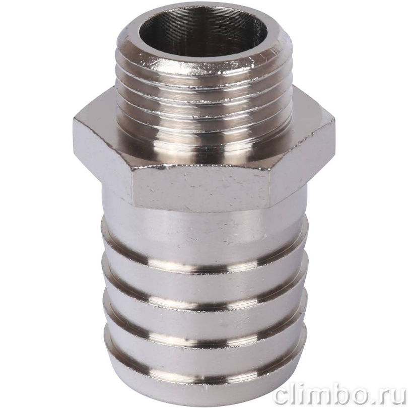 STOUT Штуцер НР никелированный 1/2 x25 — фото товара