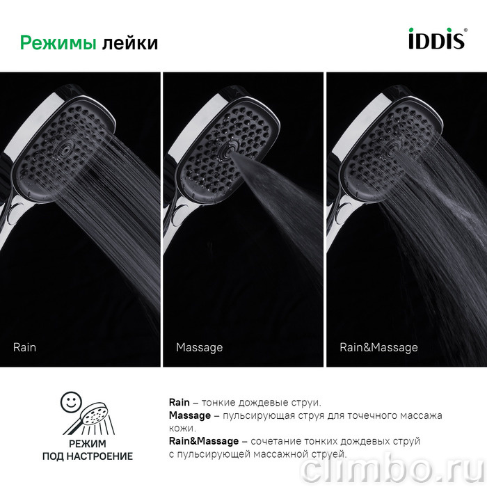 Лейка для душа хром Slide IDDIS — фото товара