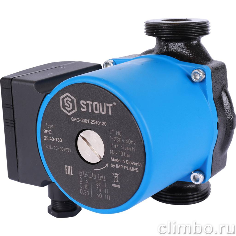 STOUT Насос циркуляционный 25/40-130 — фото товара