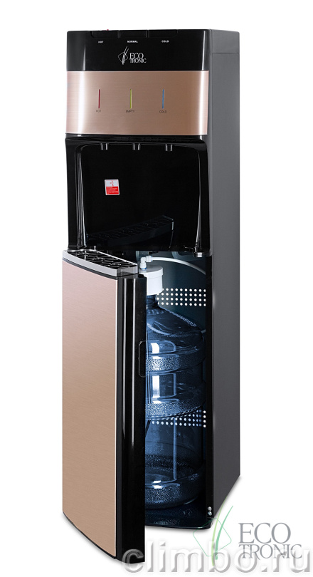 Кулер с нижней загрузкой бутыли Ecotronic M30-LXE black+gold — фото товара