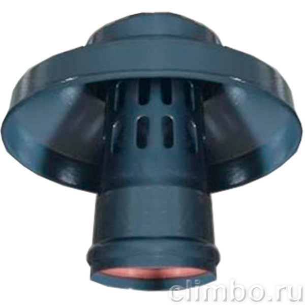 RCA-0080-010006 Оголовок с ветрозащитой D 80 ЧЕРНЫЙ (Алюминий) — фото товара