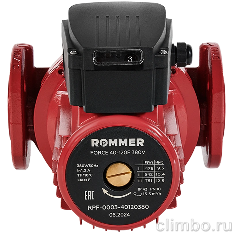 ROMMER Насос циркуляционный 40-120F 380V — фото товара