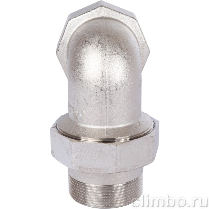 STOUT Угловая американка ВН, уплотнение o-ring кольцо, никель. 2" — фото товара