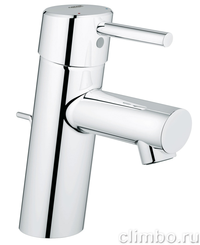 Смеситель для раковины GROHE Concetto с донным клапаном, низкий излив, 32204001 — фото товара