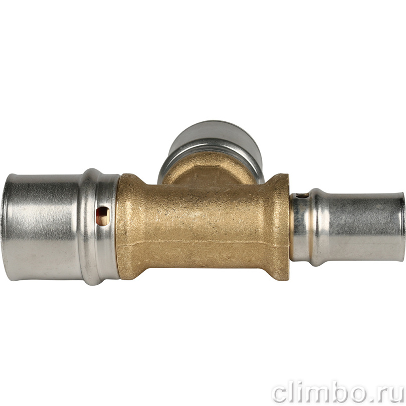 STOUT Тройник переходной 26х26х16 для металлопластиковых труб прессовой (SFP-0005-262616) — фото товара