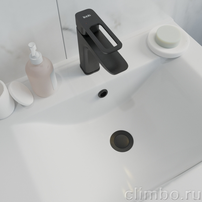 Выпуск для умывальника, Slide, черный, IDDIS, SLIB000i88 — фото товара