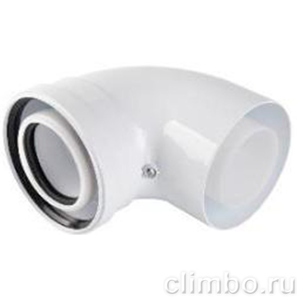 RCA-8610-010090 Отвод конденсационный угол 90гр. D60/100 — фото товара