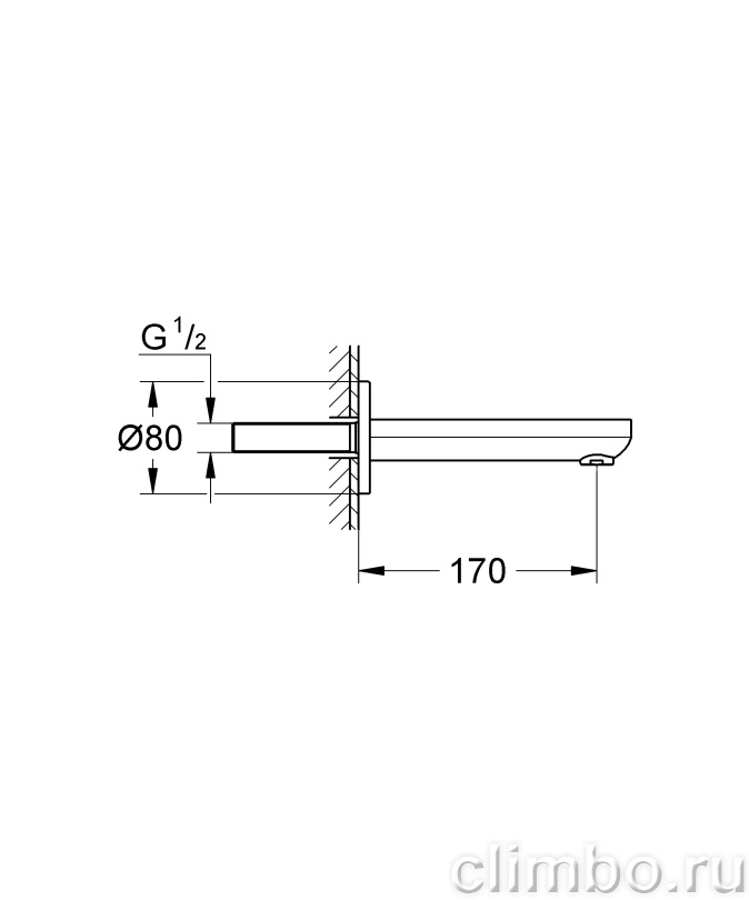 Излив для ванны, Grohe Eurosmart Cosmopolitan 13261000 — фото товара