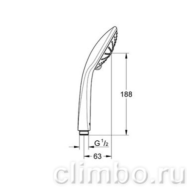 Ручной душ GROHE Euphoria Massage (1 режим), 27221000 — фото товара