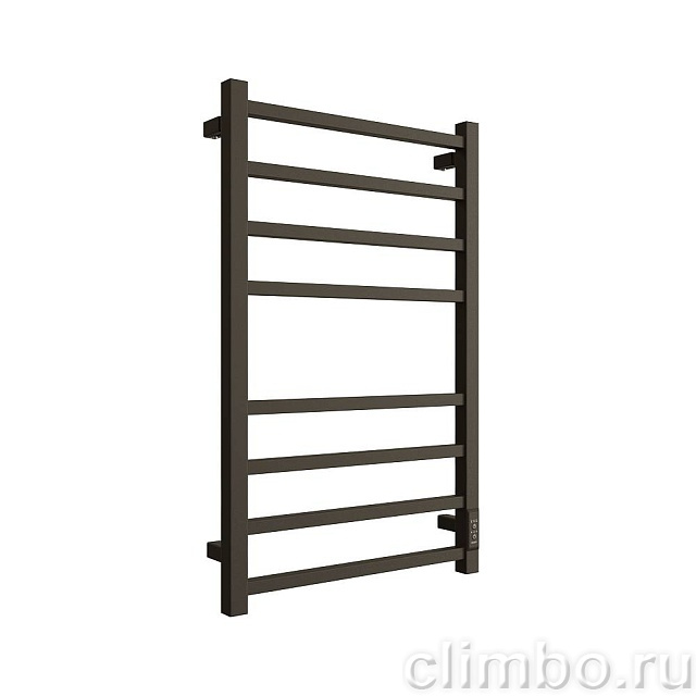 Полотенцесушитель STOUT электрический FORTE quadro 80*50 Черный матовый — фото, детали конструкции