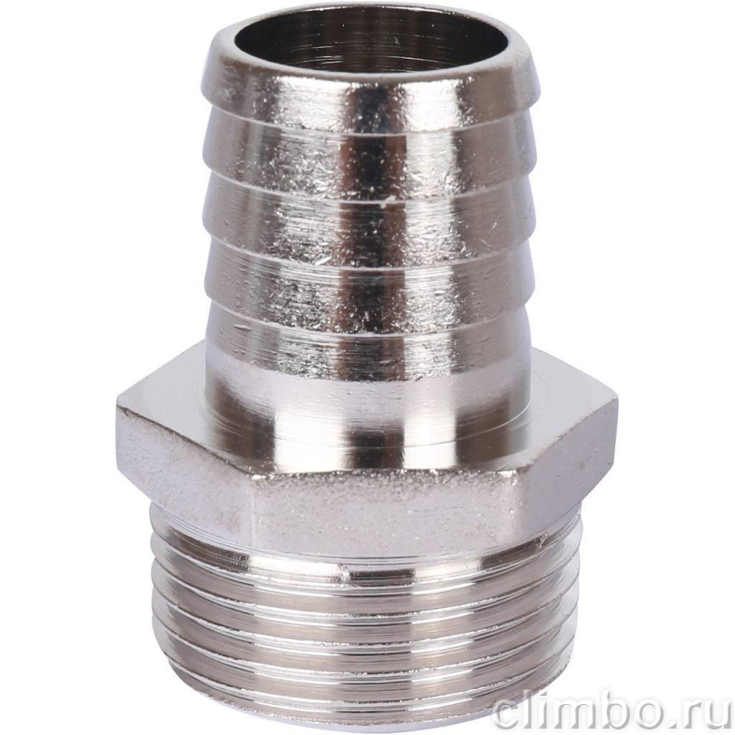 STOUT Штуцер НР никелированный 1"x25 — фото товара