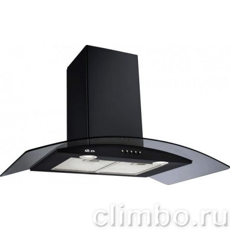 Кухонная вытяжка Atlan 3388 A2 TG 90 см black — фото товара