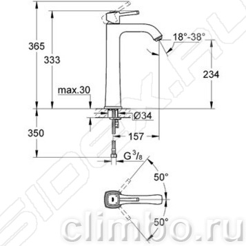 Смеситель для раковины GROHE Grandera, свободностоящий, 23313IG0 — фото товара