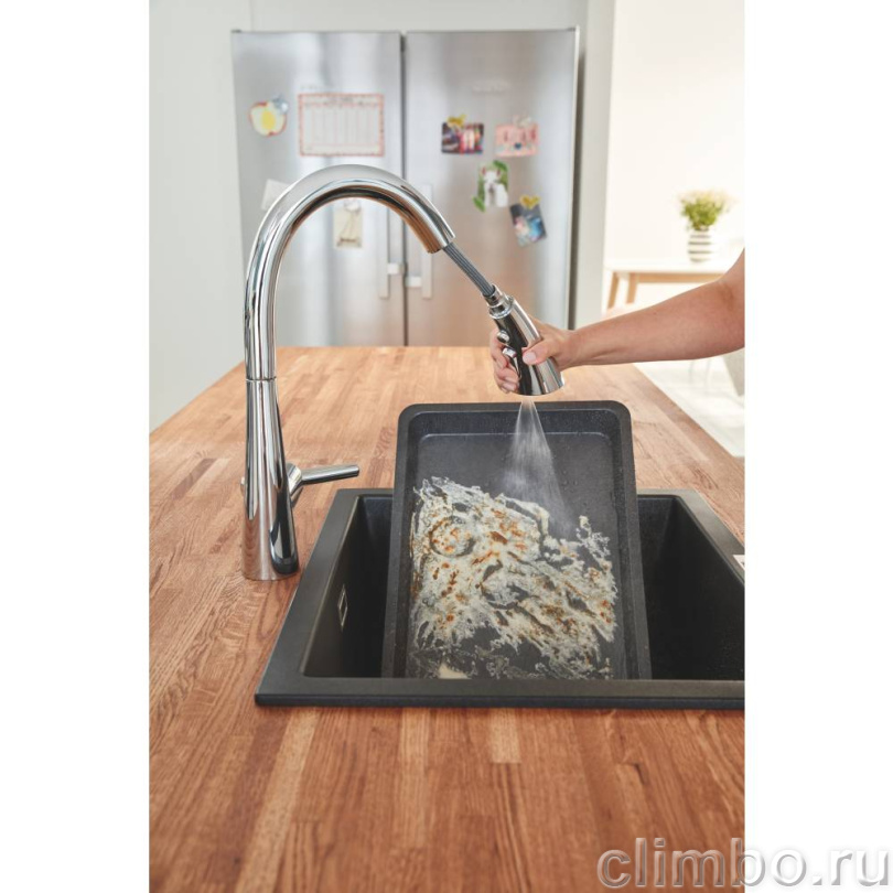 Смеситель для кухни GROHE Zedra New с выдвижной лейкой, хром (32294002) — фото товара