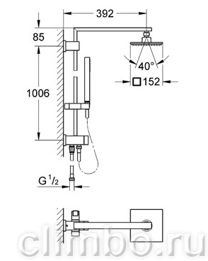 Душевая стойка Grohe Euphoria Cube,  27696000 — фото товара