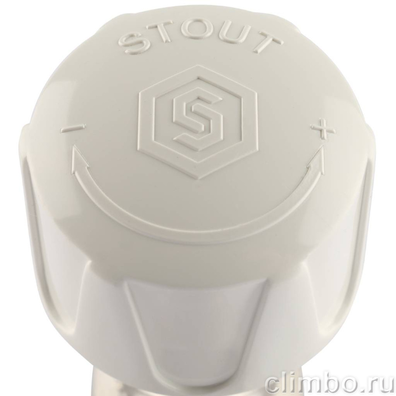 STOUT SVR Клапан ручной терморегулирующий, угловой 3/4" — фото товара