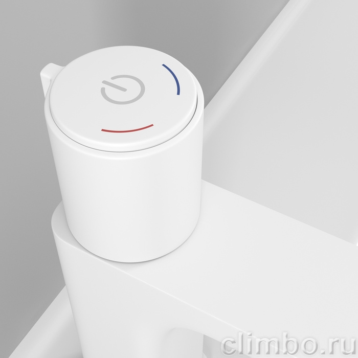 Смеситель для умывальника с управлением Push Control белый матовый Slide IDDIS — фото товара