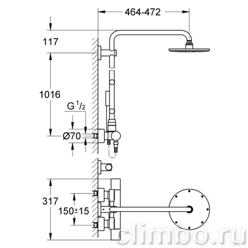 Душевая стойка Grohe Rainshower Sena, 27374000 — фото товара