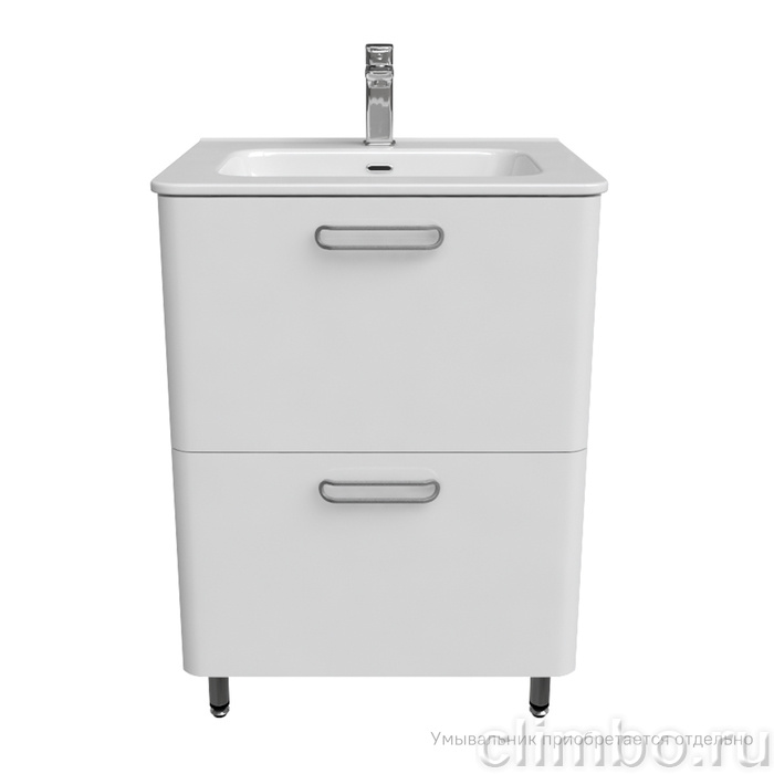 Тумба напольная, белая, 60 см, Brick, IDDIS, BRI60WFi95. Подходит ум. 0106000i28 — фото товара