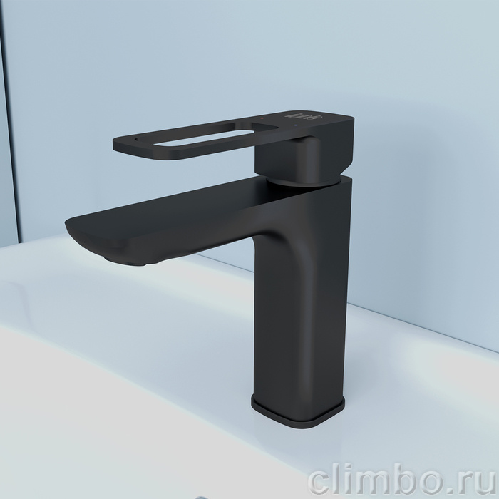 Смеситель для умывальника, черный, Slide, IDDIS, SLIBL00i01 — фото товара