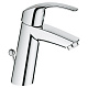 Смеситель для раковины GROHE Eurosmart с донным клапаном, средний излив, 23322001 — фото товара