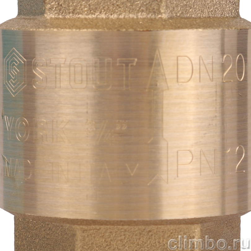 STOUT 3/4 Клапан обратный пружинный муфтовый с пластиковым седлом — фото товара